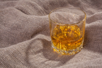 Whiskey on sackcloth