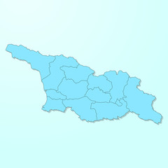 Georgia blue map on degraded background vector