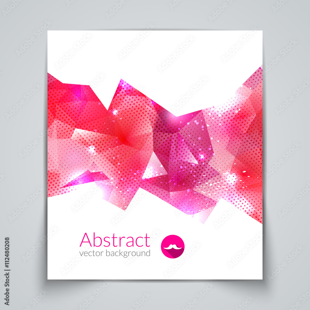 Poster abstract triangular 3d geometric colorful background.