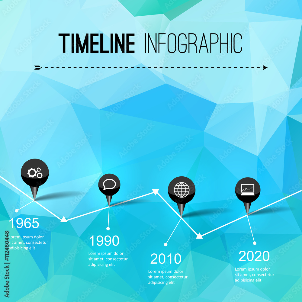 Poster infographic timeline design, concept - template with points. idea to display information, ranking an