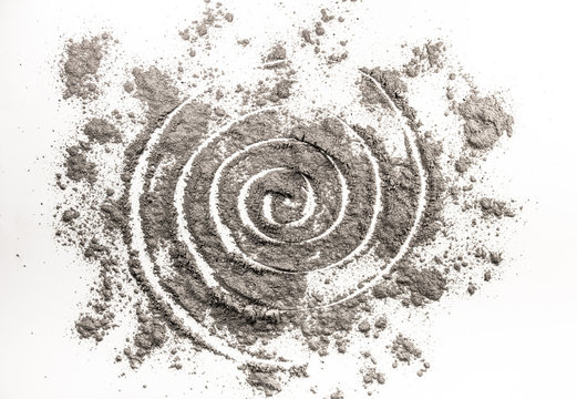 Spiral drawing in scattered ash as wormhole order in chaos