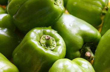 Fototapeta na wymiar A heap of green peppers 2