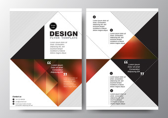 Abstract red black triangle background for minimal Poster Brochure Flyer design Layout vector template in A4 size