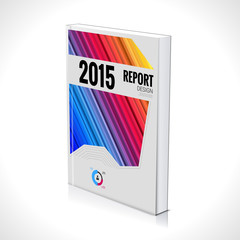 3D Business design template. Cover brochure book flyer magazine layout mockup geometric triangle polygonal, vector illustration