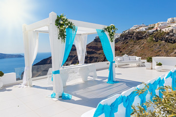 Wedding decorations  in Santorini