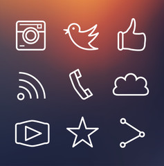 Outline design icons. Represents approval, vote, saying yes, recommendation, appreciation.