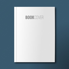 Blank book cover vector illustration gradient mesh. Isolated object for design and branding