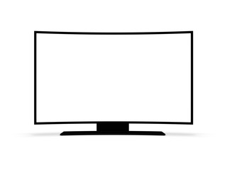 Modern TV on a white background. 3d rendering.