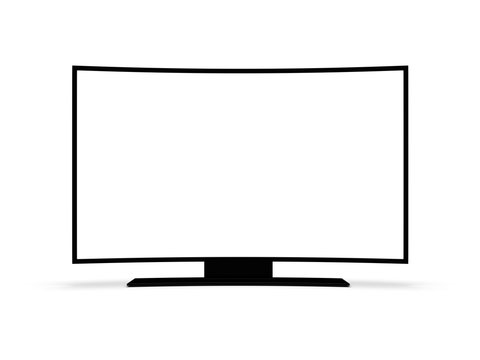 Modern TV on a white background. 3d rendering.