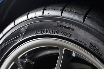Car detailing series : Sidewall of clean tire