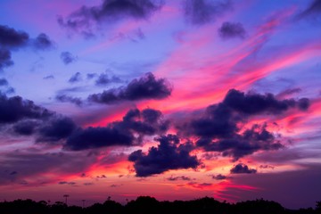 Sky and cloud after sunset
