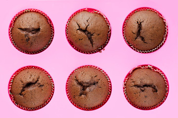 Fresh baked chocolate muffins