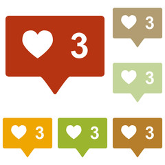 Like and comment sign