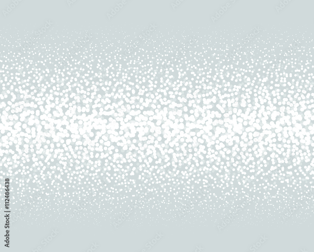 Poster gradient dotted background on black. horizontal dotwork pattern background. vector illustration.