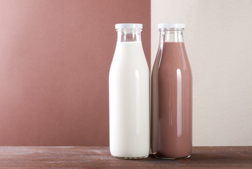 two bottles of milk chocolate