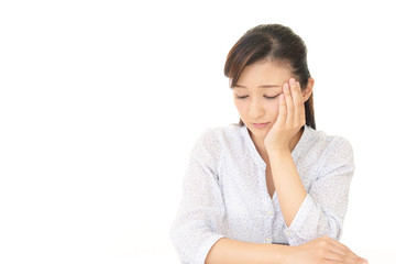 Fototapeta premium 憂鬱な表情の女性