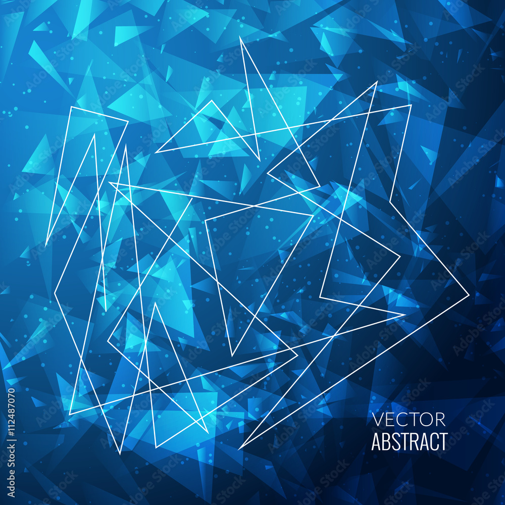 Poster 3d abstract business background with triangles, lines and shapes. eps10 design layout for your busin