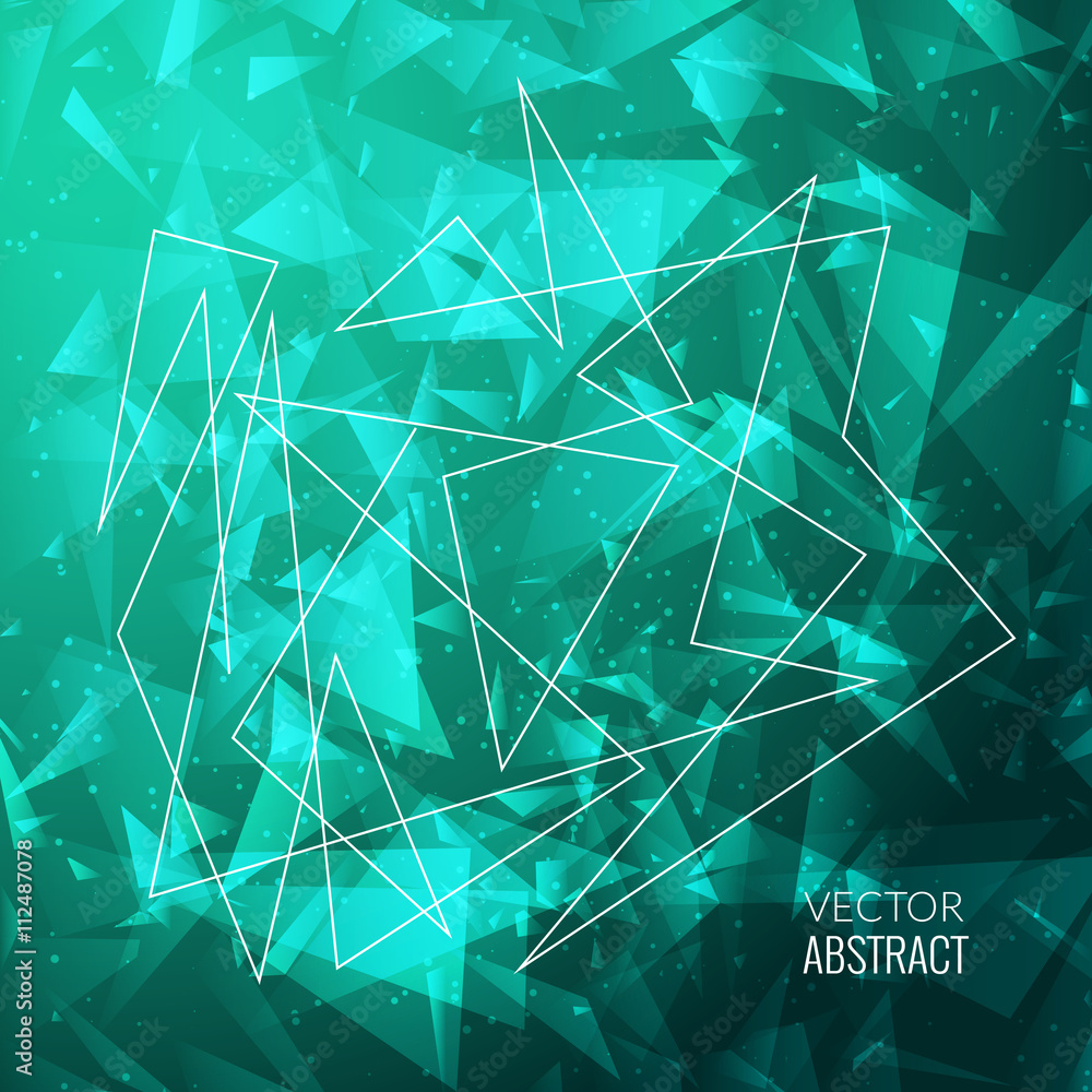 Poster 3d abstract business background with triangles, lines and shapes. eps10 design layout for your busin