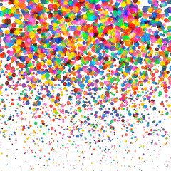 Colorful Confetti isolated on Transparent square Background. Christmas, Birthday, Anniversary Party Concept. Confetti explosion, Confetti colorful elemants. Confetti falling