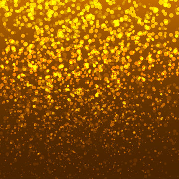Abstract light effects. Sparkle light particles glowing on dark