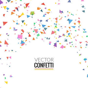 Colorful Confetti isolated on Transparent square Background. Christmas, Birthday, Anniversary Party Concept. Confetti explosion, Confetti colorful elemants. Confetti falling