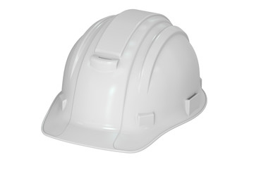 Construction White Hard Hat, 3D rendering