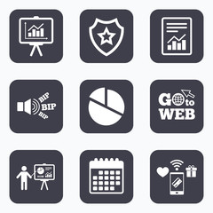 Diagram graph Pie chart. Presentation billboard.