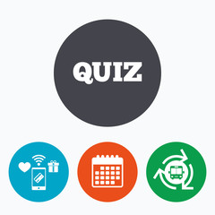 Quiz sign icon. Questions and answers game.