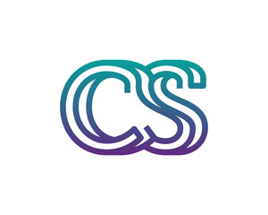 CS lines letter logo