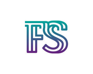 FS lines letter logo