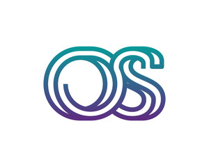 OS lines letter logo