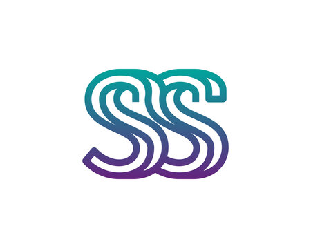 SS lines letter logo