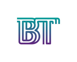 BT lines letter logo
