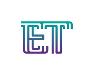 ET lines letter logo