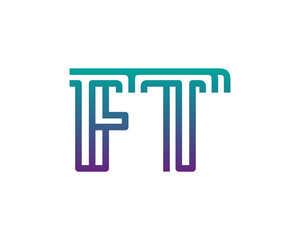FT lines letter logo