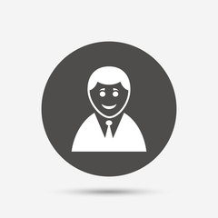 User sign icon. Person symbol.