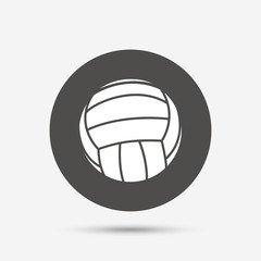Volleyball sign icon. Beach sport symbol.
