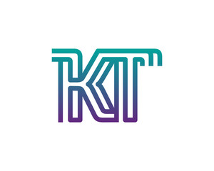 KT lines letter logo