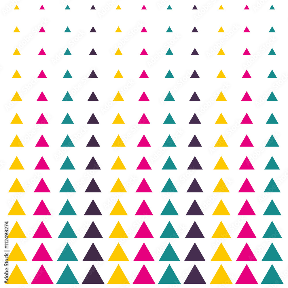 Poster vector seamless geometric pattern with triangles