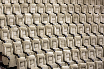Obraz premium Empty comfortable seats in theater, cinema