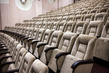 Obraz premium Empty comfortable seats in theater, cinema