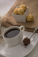 Italian chocolate sweets with decoration