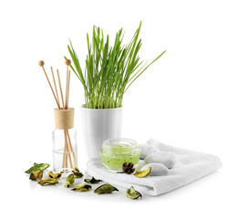 Spa composition isolated on white