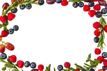 ベリーとぶどうのフレーム　 Frame of the berry