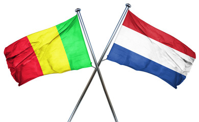 Mali flag with Netherlands flag, 3D rendering