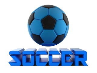 Soccer ball. 3D illustration. 3D CG. High resolution. 