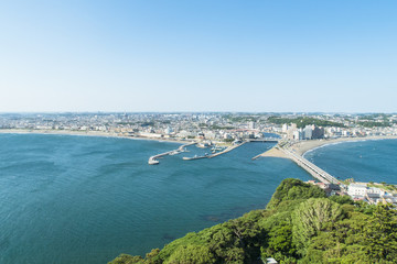 Naklejka premium 江ノ島からの風景（湘南エリア）