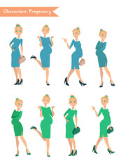 pregnant woman waiting for a child