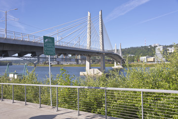 Tillikum crossing bridge Portland Oregon.
