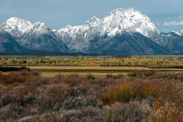 View of the Grand Teton Mountain Range